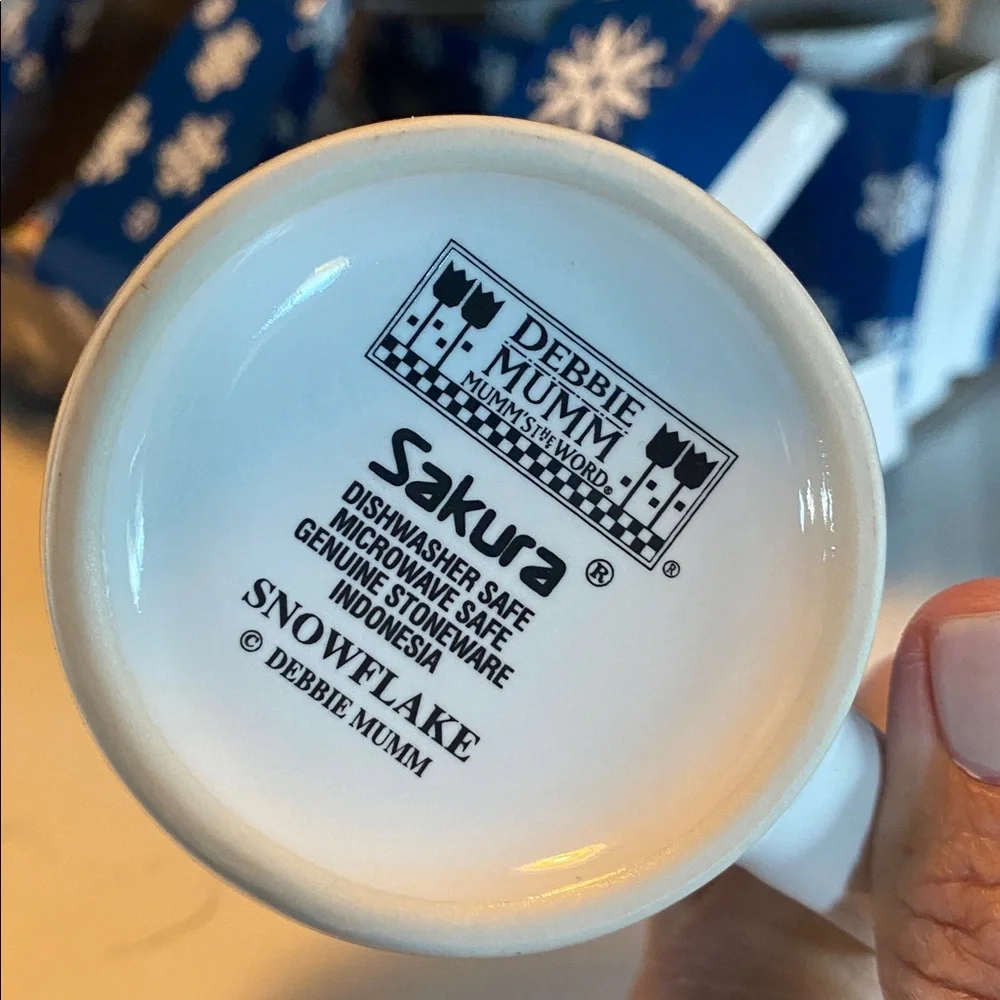 Debbie Mumm snowflake stoneware